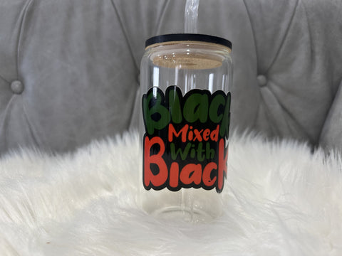 Black mixed with Black Glass Cup