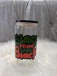 Black mixed with Black Glass Cup